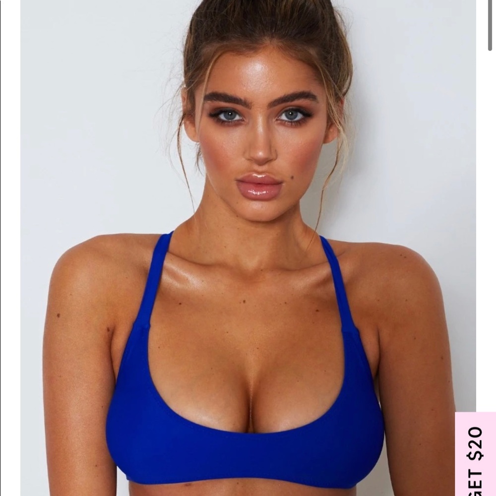 electric blue isla bikini top